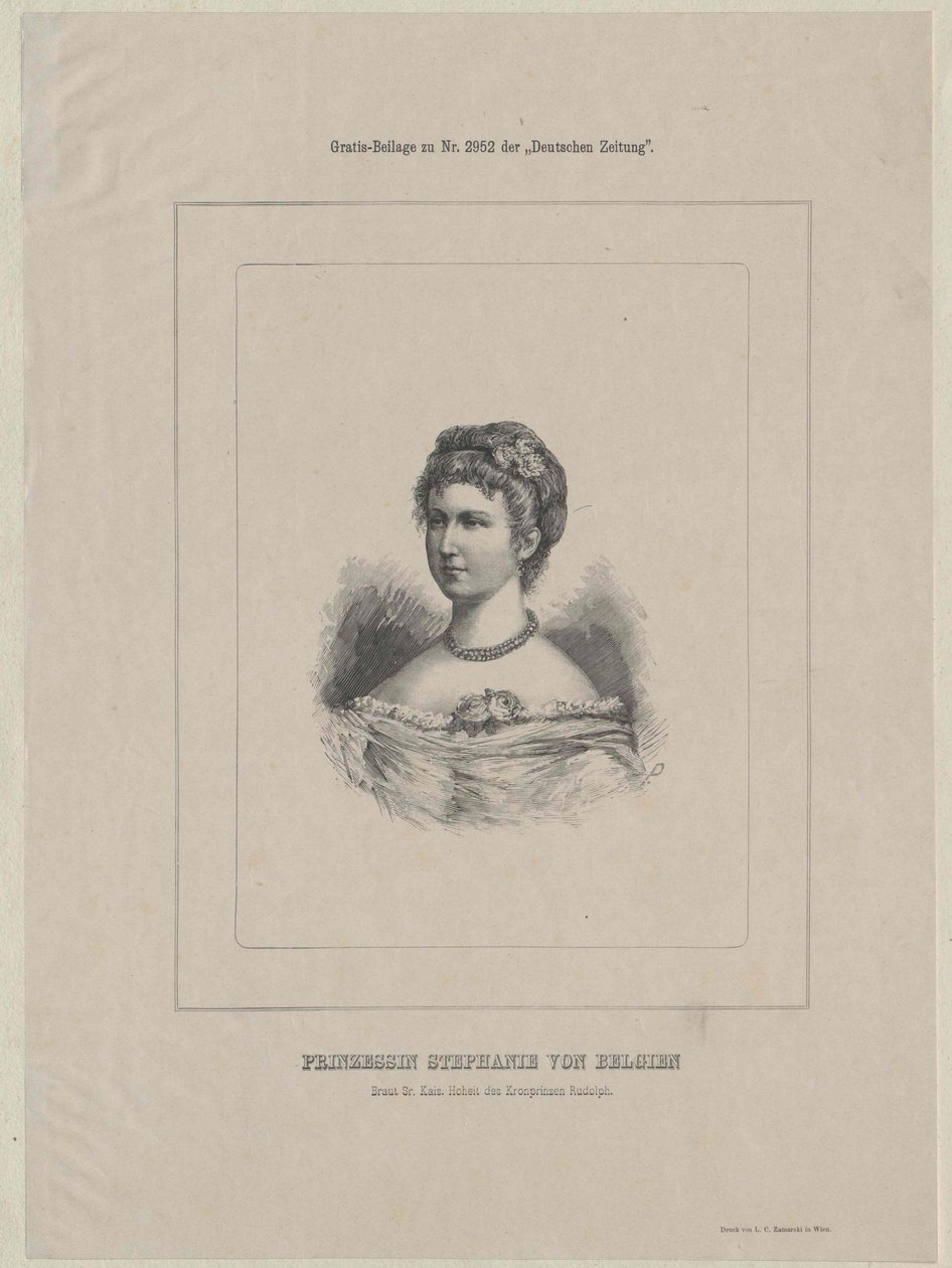 Princesa heredera de Austria Estefanía (imprimir) de Artist Unknown