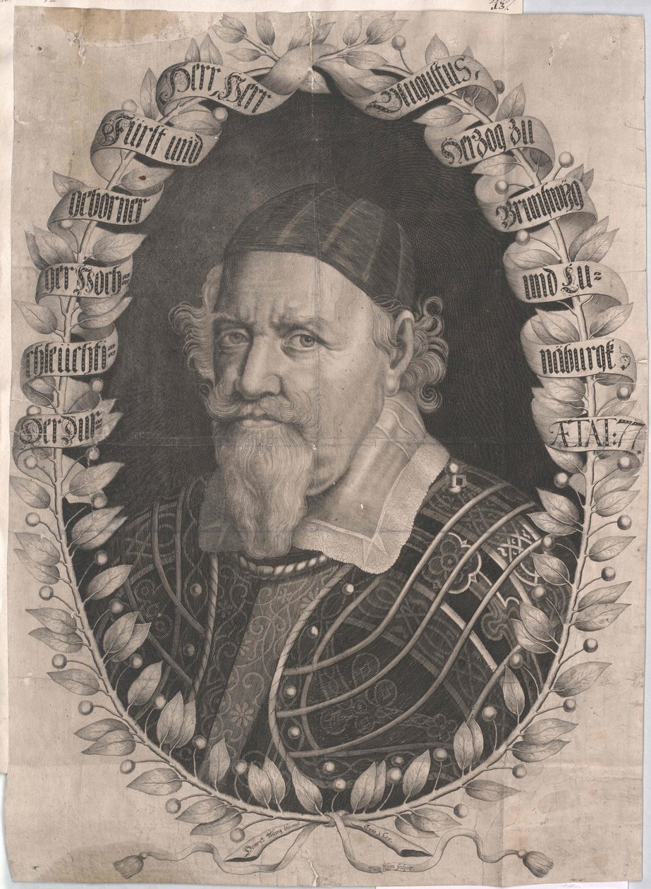 Duque de Brunswick-Wolfenbuettel Augusto el Joven (imprimir) de Artist Unknown