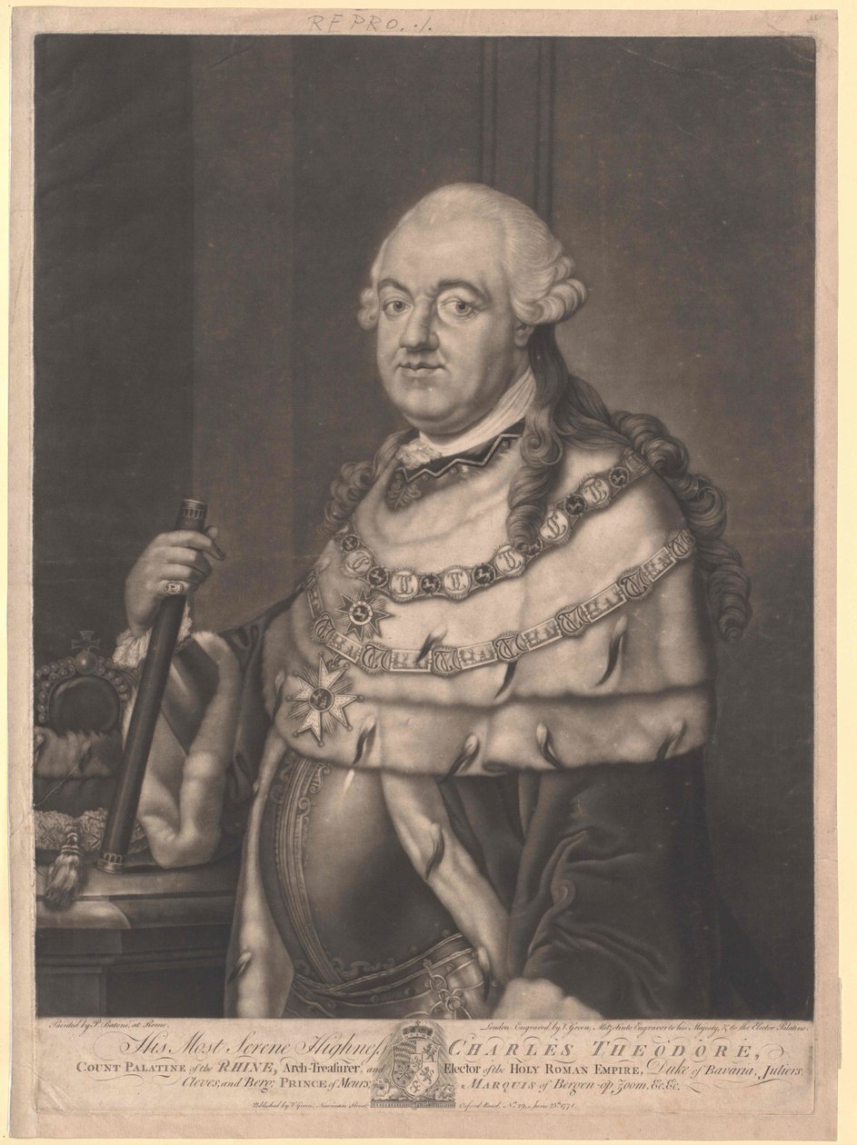 Elector de Baviera Karl Theodor de Artist Unknown