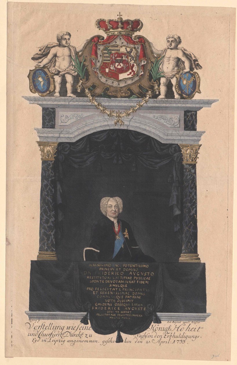 Elector de Sajonia Federico Augusto II de Artist Unknown