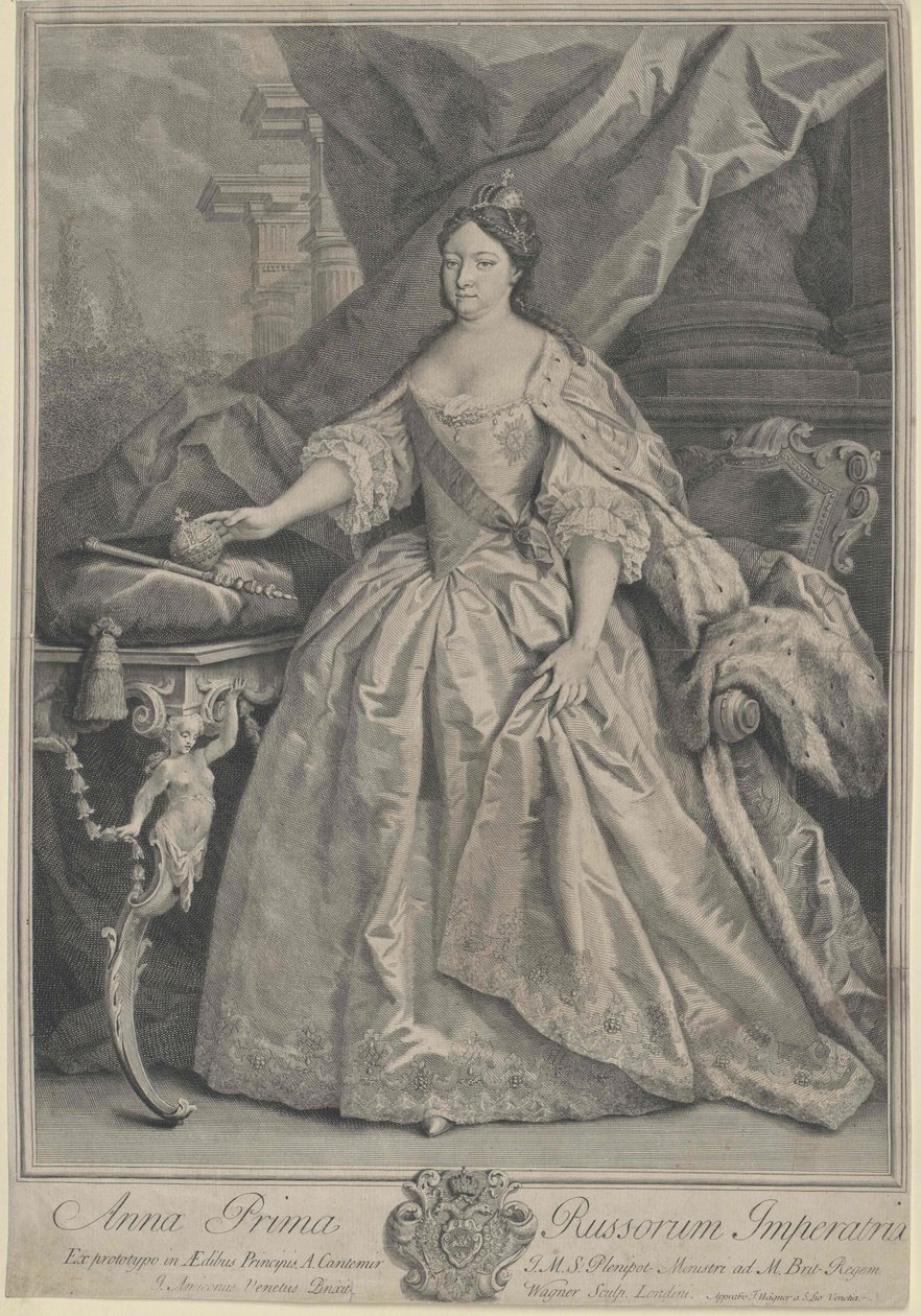 Emperatriz de Rusia Anna Ioannovna de Artist Unknown