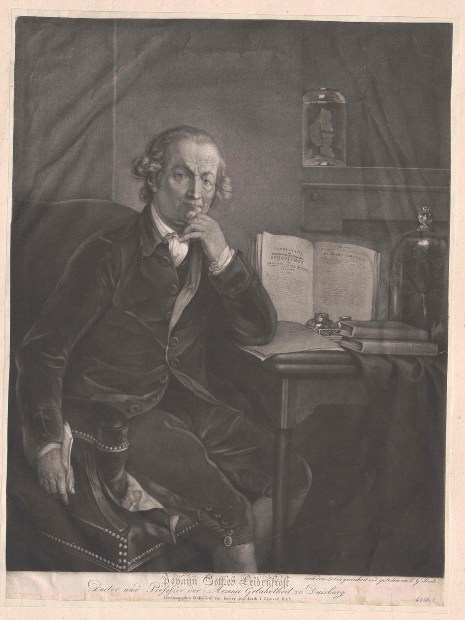 Johann Gottlob Leidenfrost de Artist Unknown