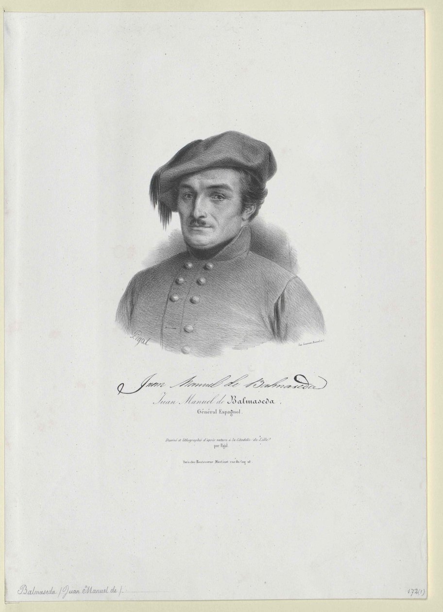 Juan Manuel Balmaseda (imprimir) de Artist Unknown