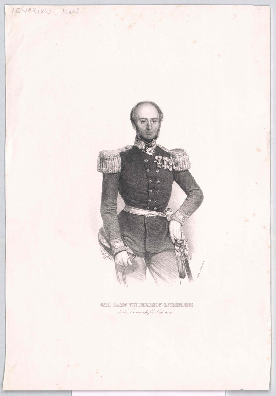 Karl barón von Lewartow von Lewartowski de Artist Unknown