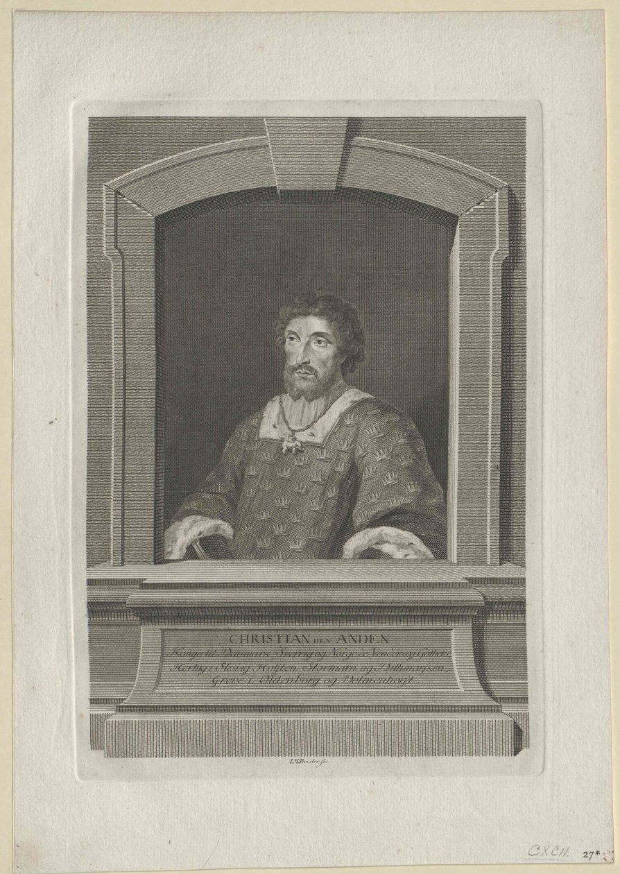 Rey de Dinamarca Christian II de Artist Unknown