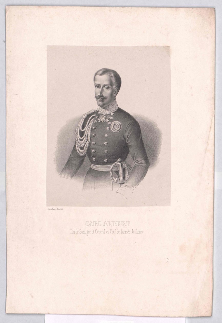 Rey de Cerdeña Carlos Alberto de Artist Unknown