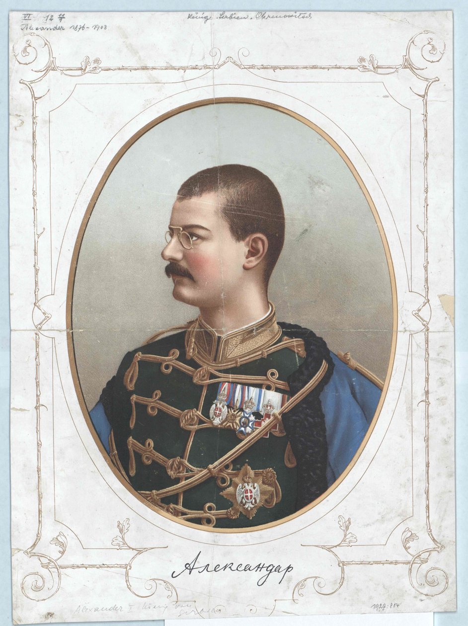 Rey de Serbia Alejandro I de Artist Unknown