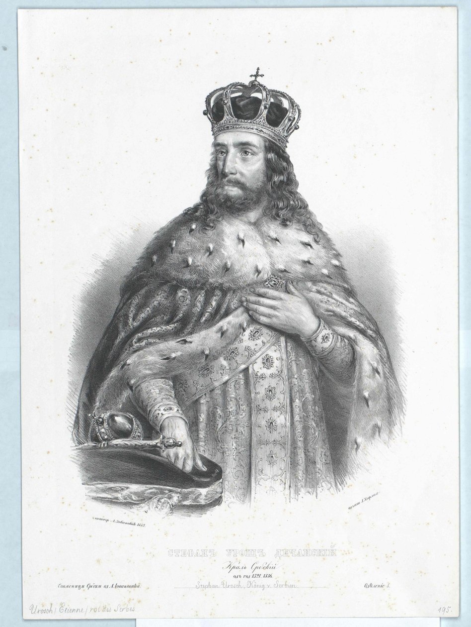 Rey de Serbia Esteban Urosch II de Artist Unknown