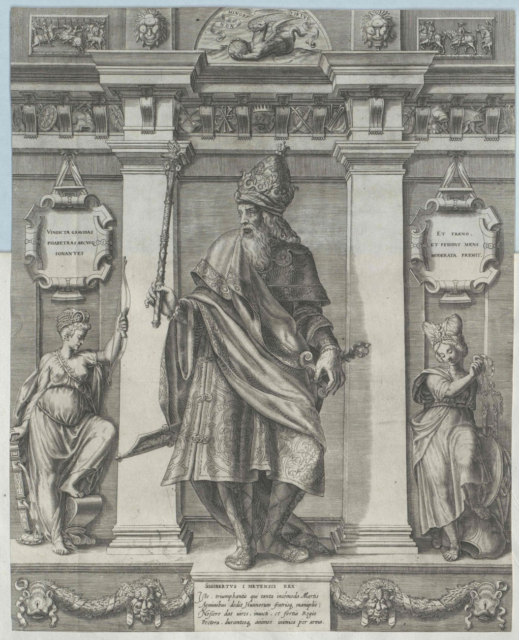 Rey de los francos Sigiberto I de Artist Unknown