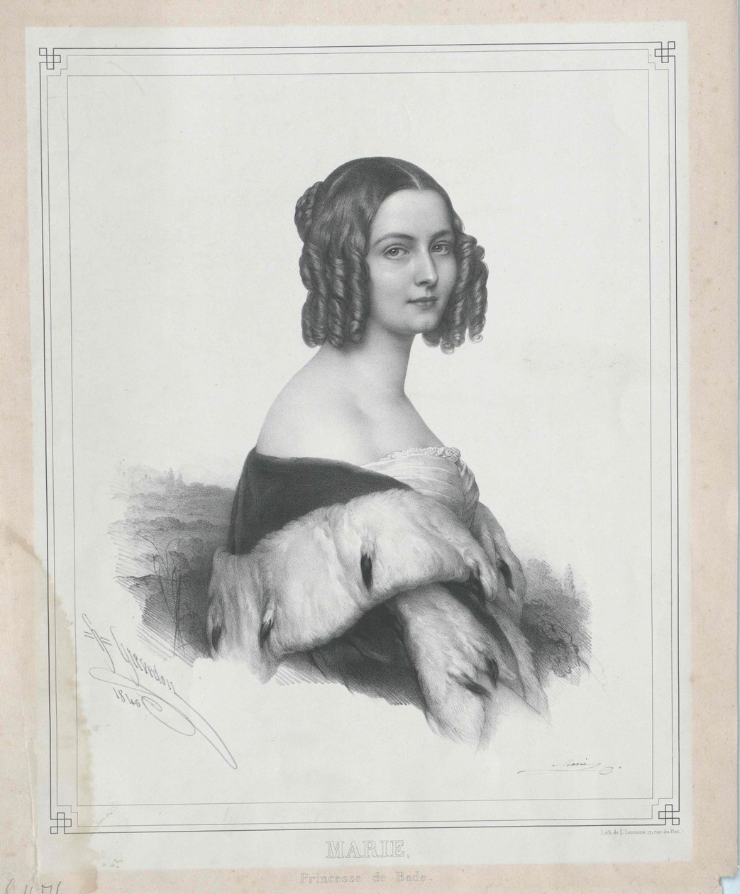 Princesa de Baden Marie (imprimir) de Artist Unknown