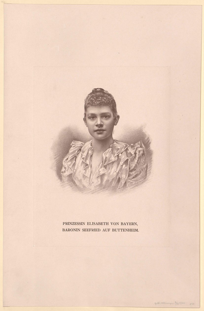 Princesa de Baviera Elisabeth (imprimir) de Artist Unknown