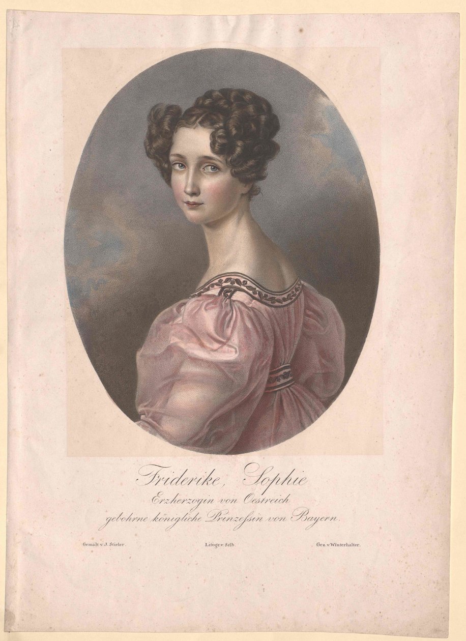 Princesa de Bayern-Zweyb.-Birkenfeld Sofía (impresión) de Artist Unknown
