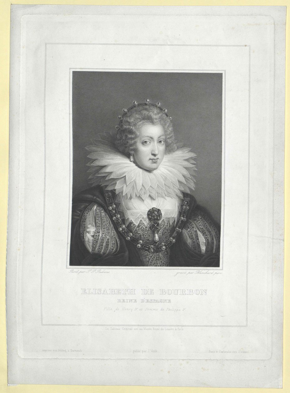 Princesa de Francia Elisabeth (imprimir) de Artist Unknown
