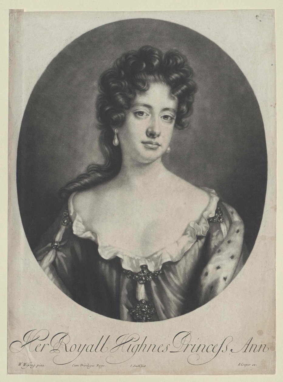Reina de Inglaterra Ana (impresión) de Artist Unknown