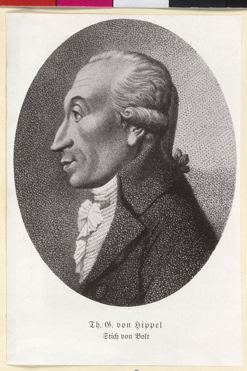 Theodor Gottlieb von Hippel de Artist Unknown