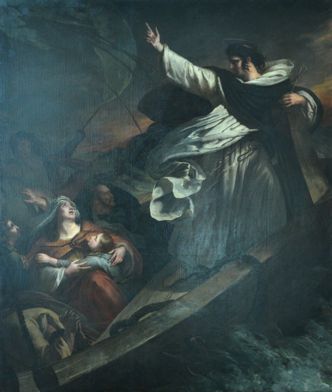 San Tomás de Aquino predicando la confianza en Dios durante la tormenta de Ary Scheffer