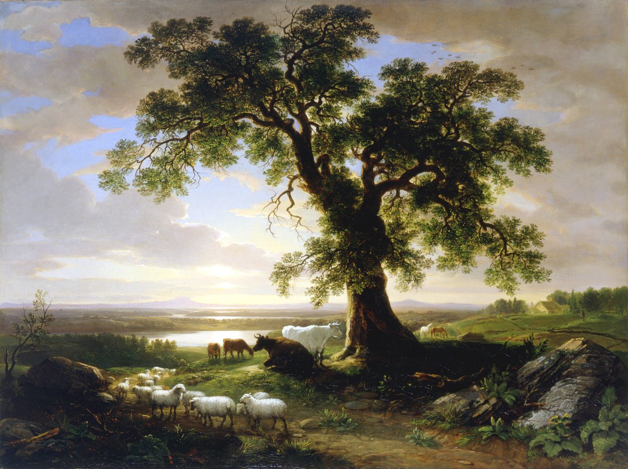 El Roble Solitario El Viejo Roble, 1844 de Asher Brown Durand