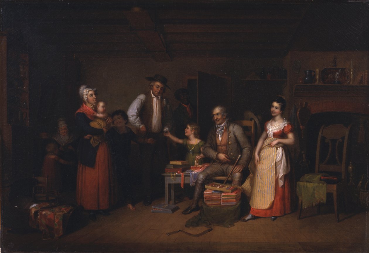 El vendedor ambulante mostrando su mercancía de Asher Brown Durand