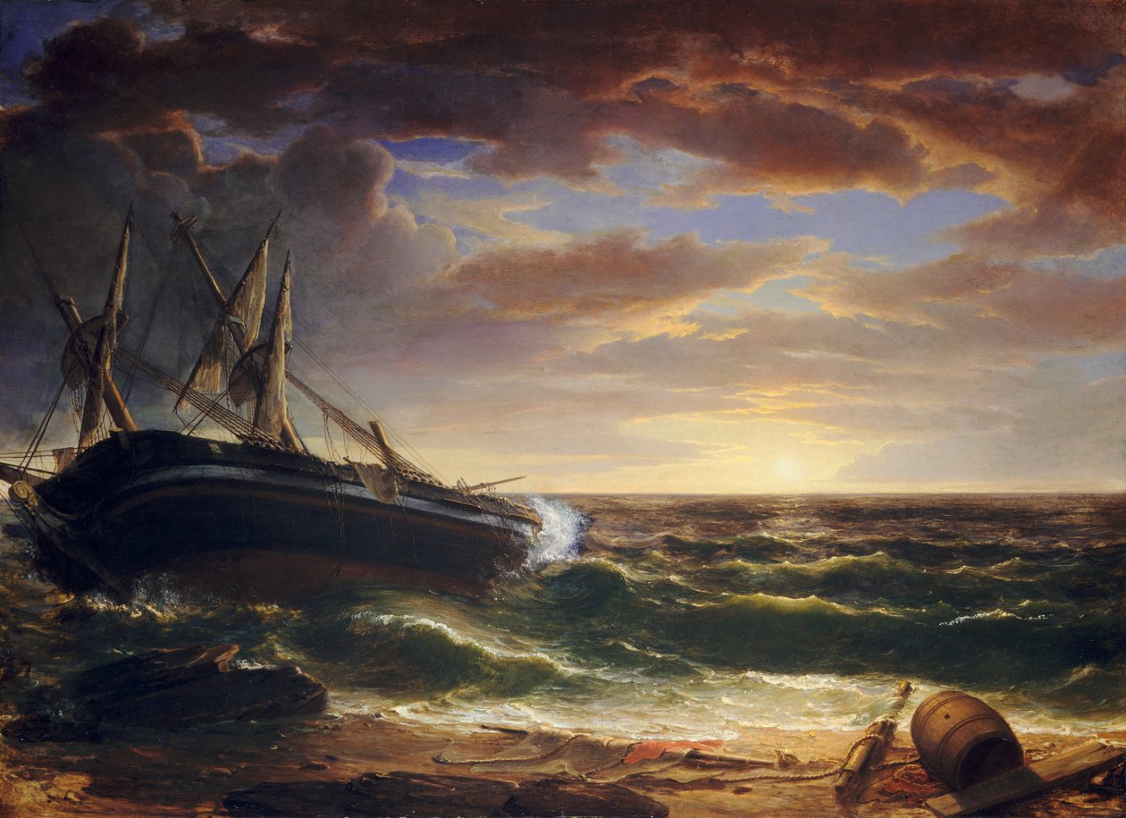 El barco varado de Asher Brown Durand