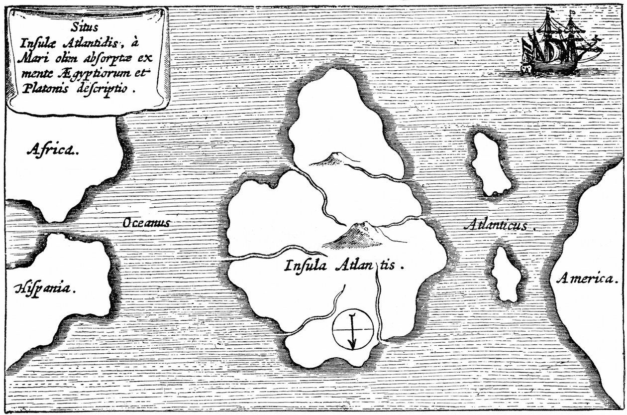 Mapa de la Atlántida, de 