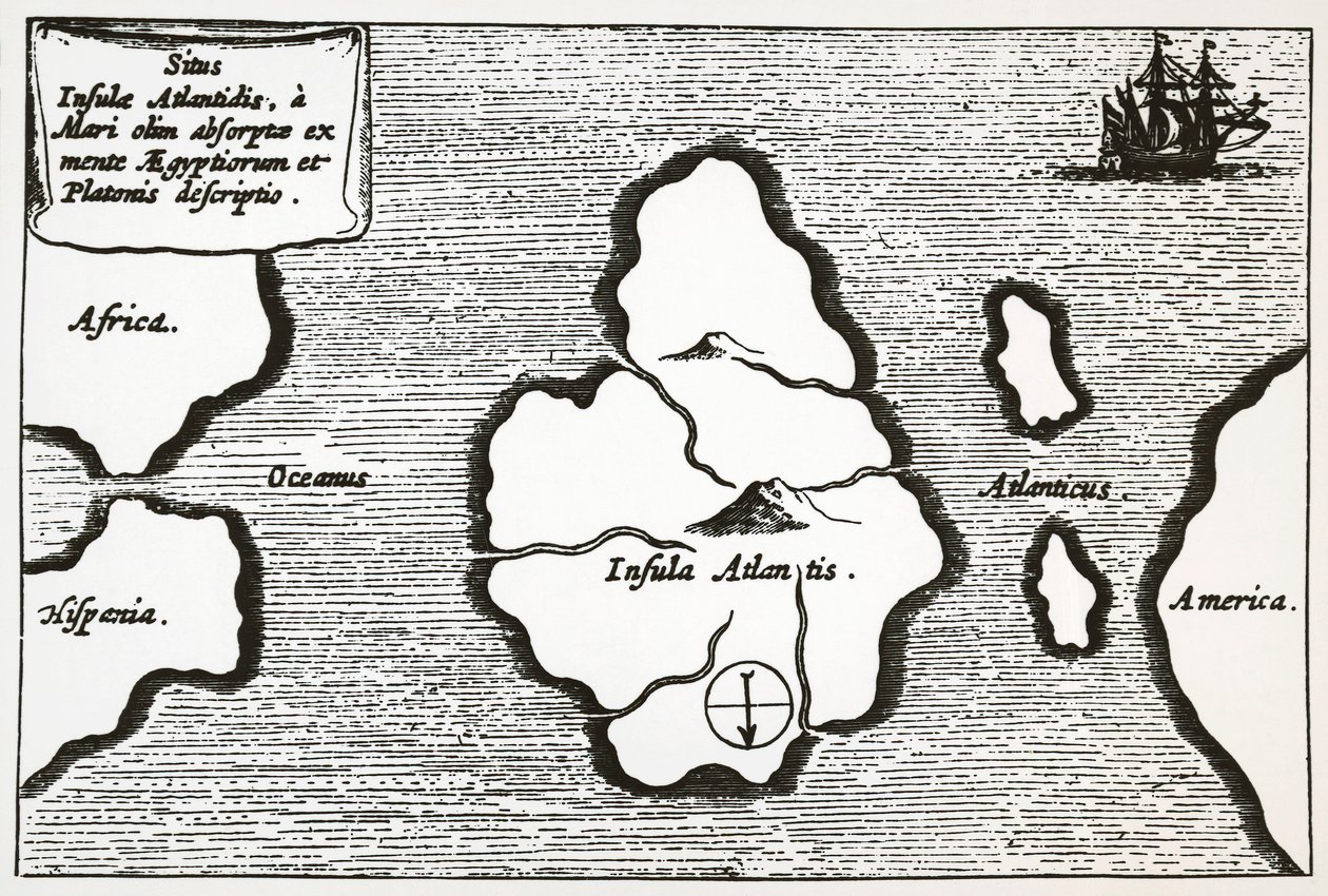 Mapa de la Atlántida, de 