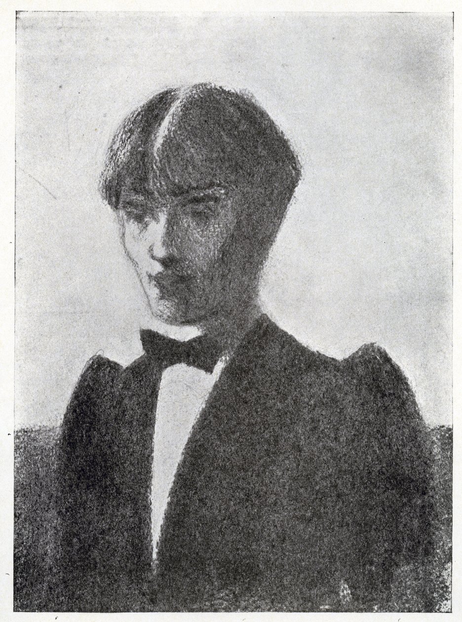 Retrato del artista (carboncillo) de Aubrey Beardsley