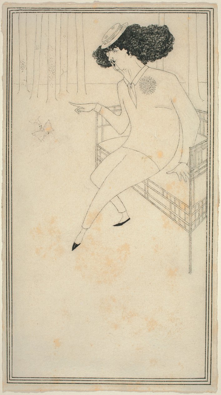Caricatura de J.M. Whistler de Aubrey Beardsley
