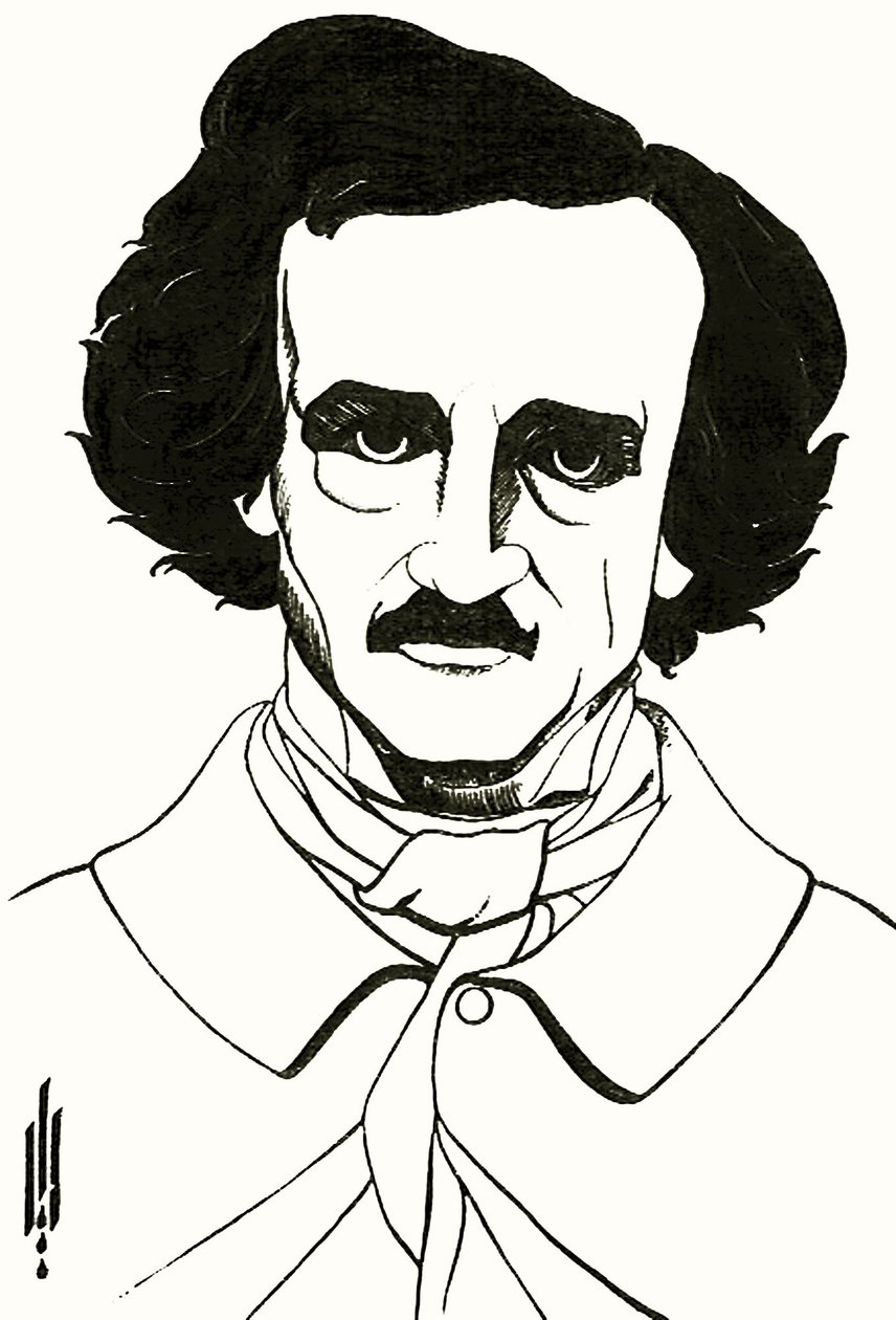 Retrato de Edgar Allan Poe, 1894 de Aubrey Beardsley