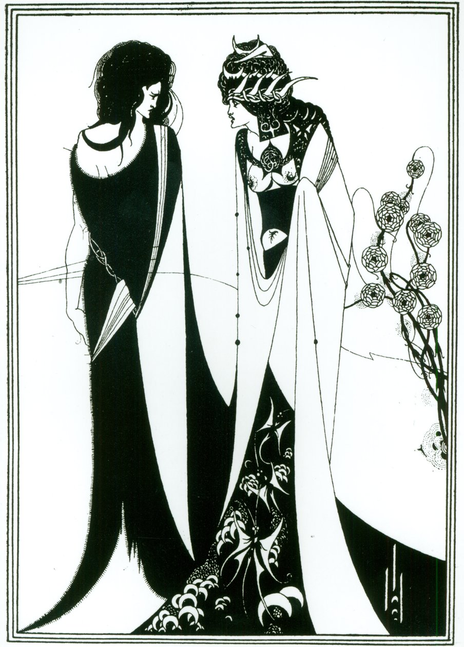 Salomé con su madre, Herodías de Aubrey Beardsley