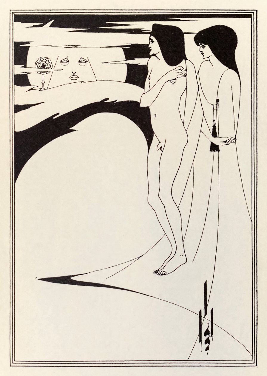 "La mujer y la luna" de Aubrey Beardsley