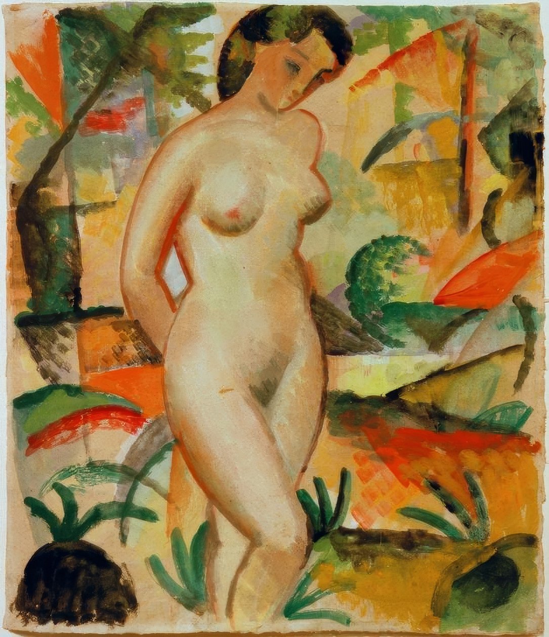 Desnudo, de pie de August Macke