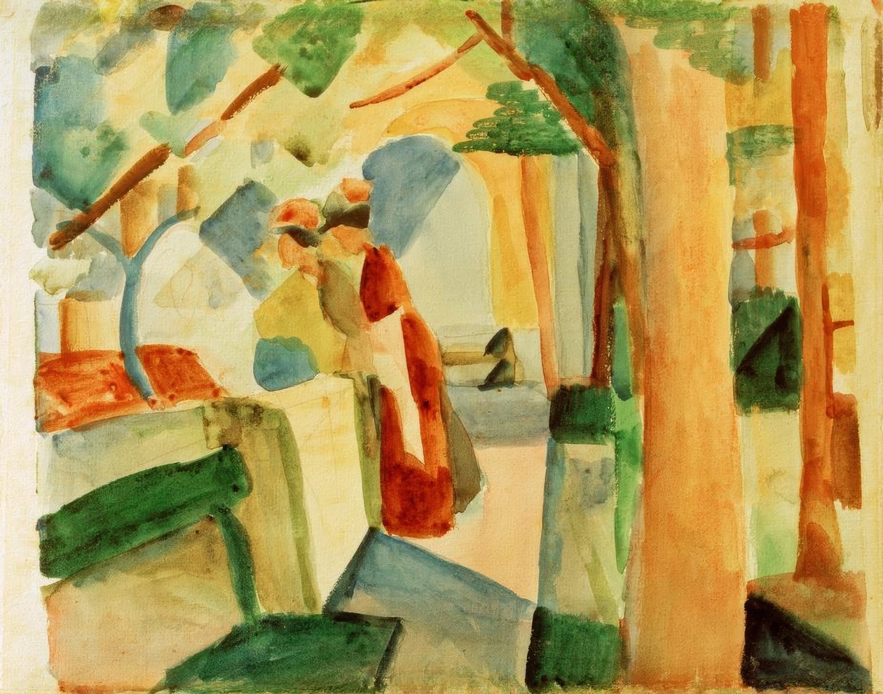 En el cementerio de Thun de August Macke