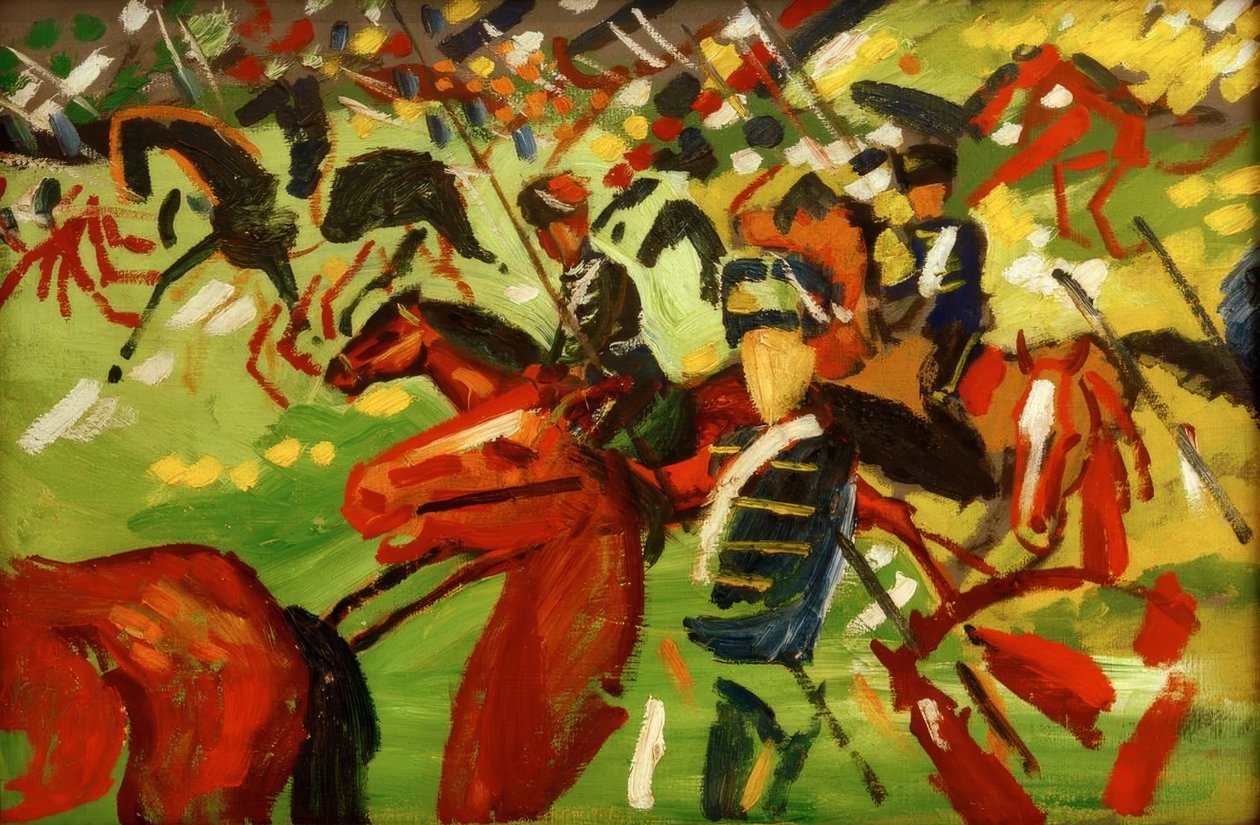 Húsares cabalgando de August Macke