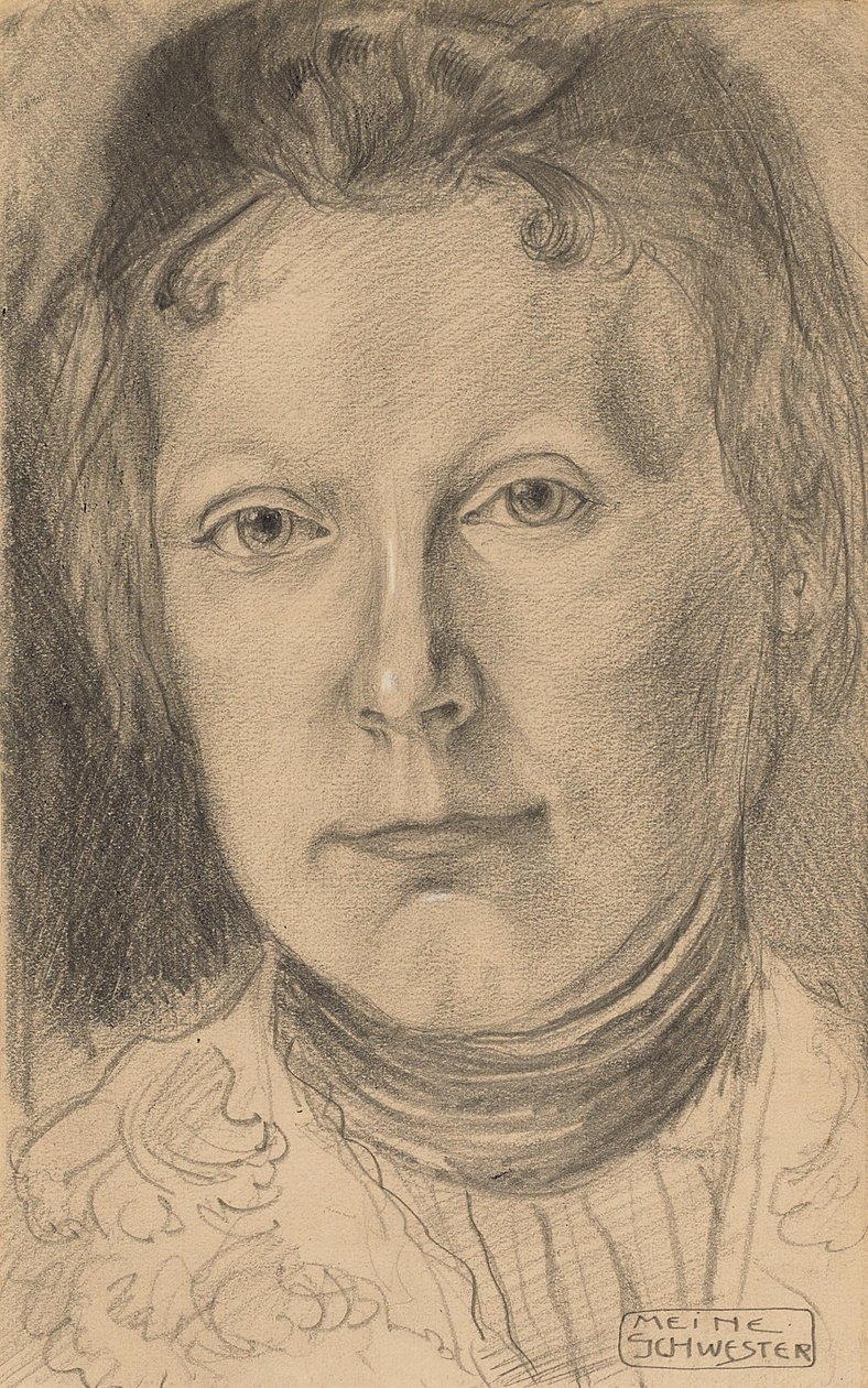 Retrato de Ottilie Macke ("Mi hermana") de August Macke