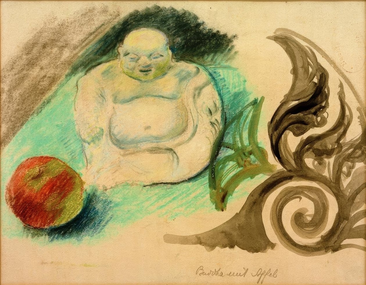 Buda con manzana de August Macke