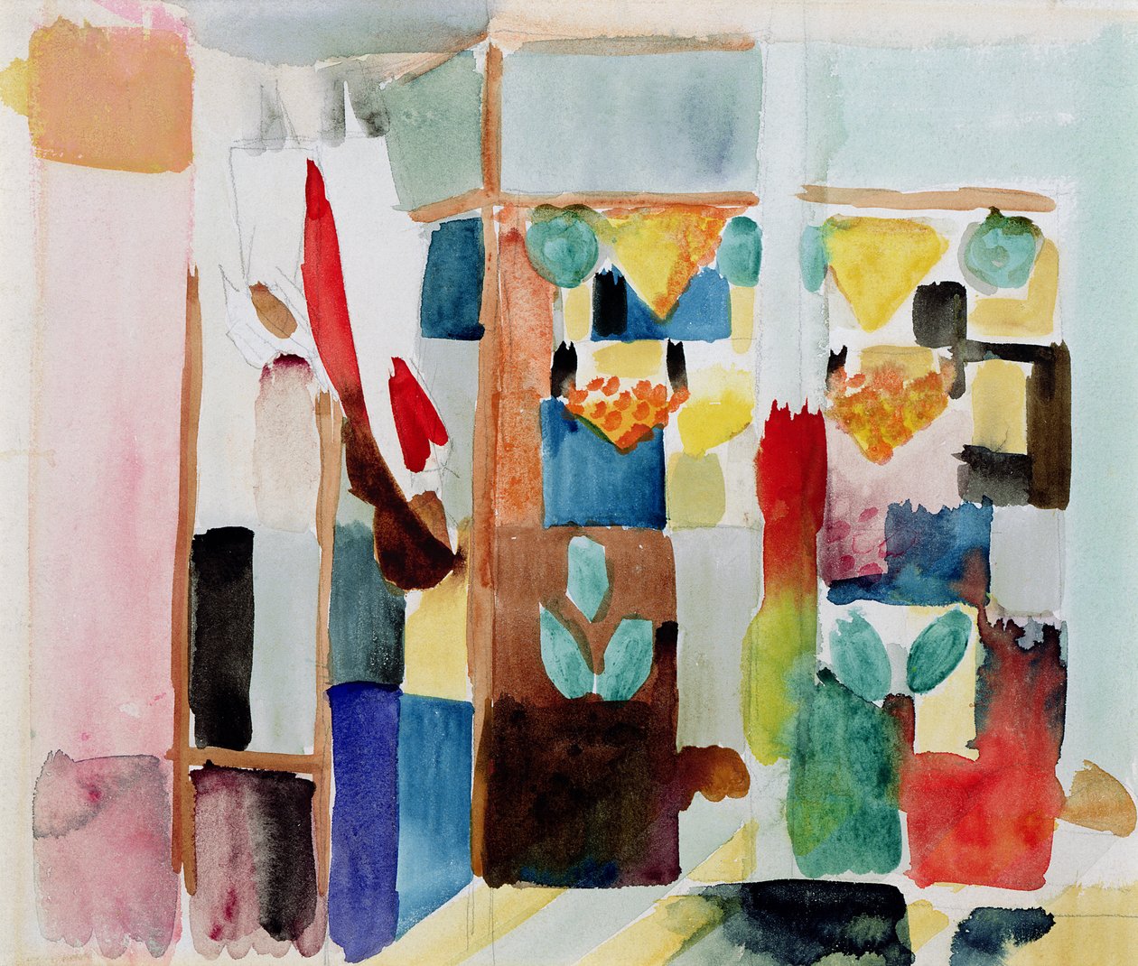 Niños en la Verdulería I, 1913 de August Macke