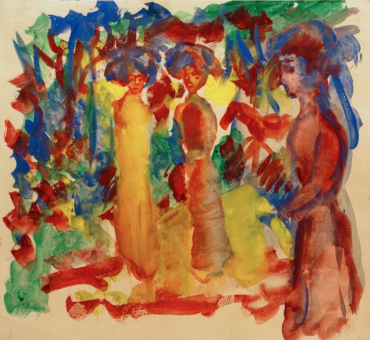Mujeres paseando de August Macke