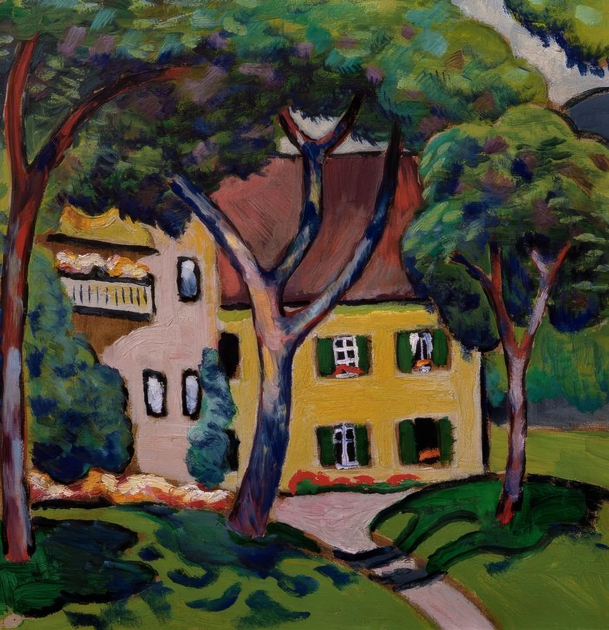 Casa Staudacher en Tegernsee de August Macke