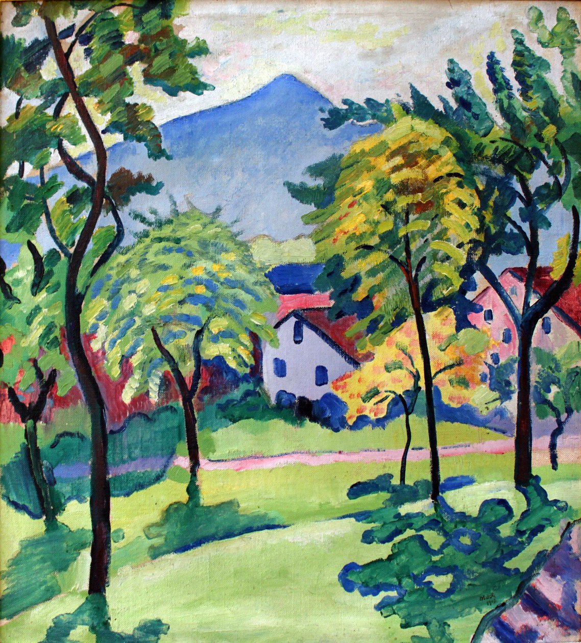 Paisaje de Tegernsee de August Macke