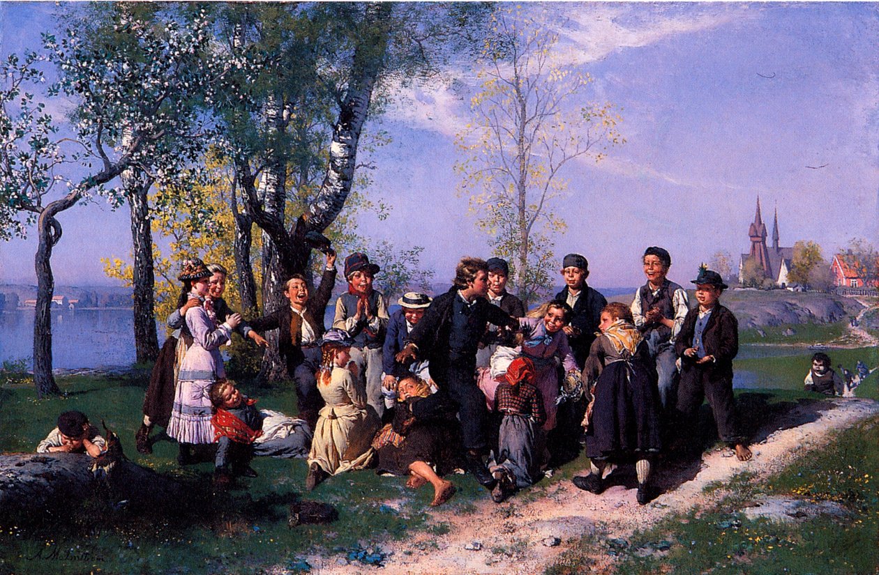 Tejiendo vadmal de August Malmström