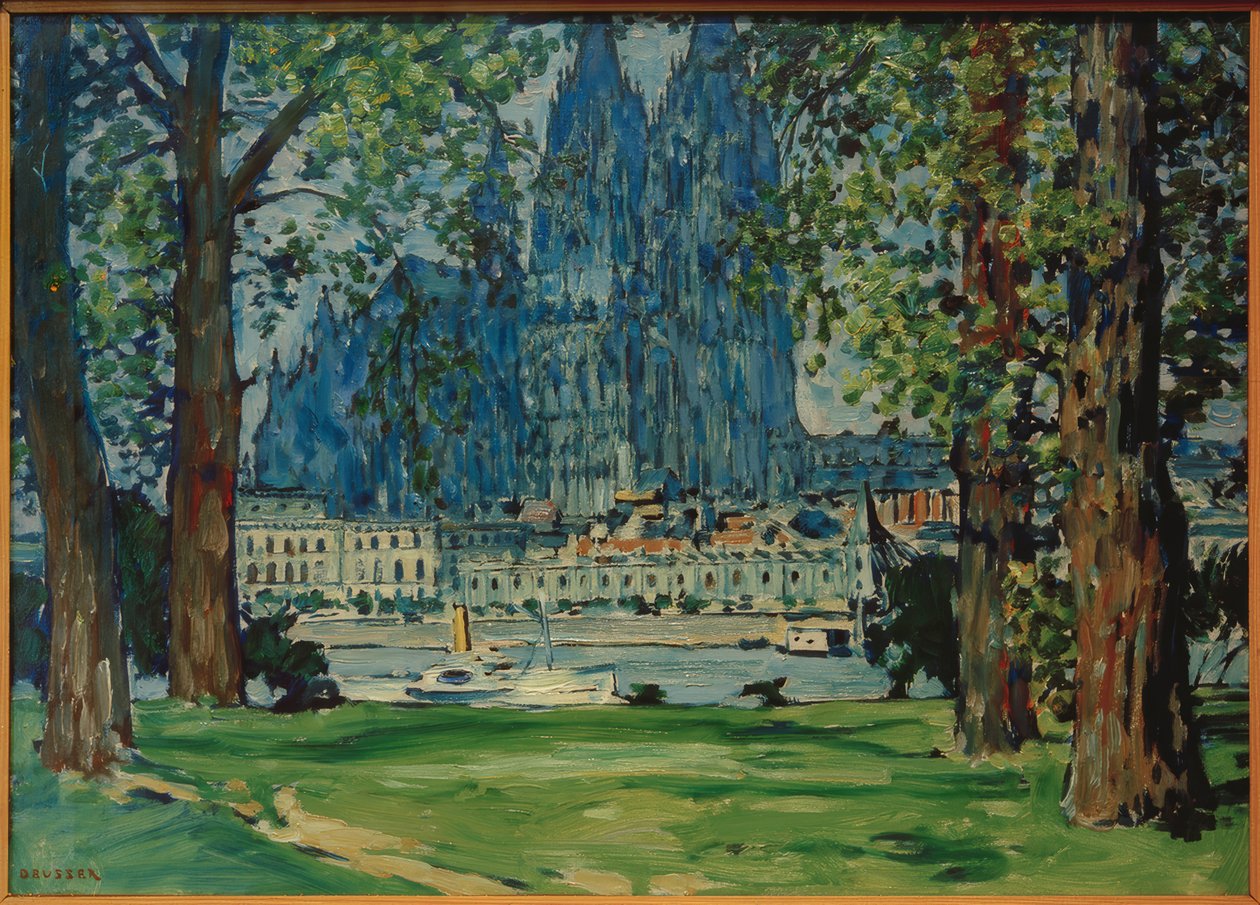 Catedral de Colonia con pradera Deutzer de August Deusser