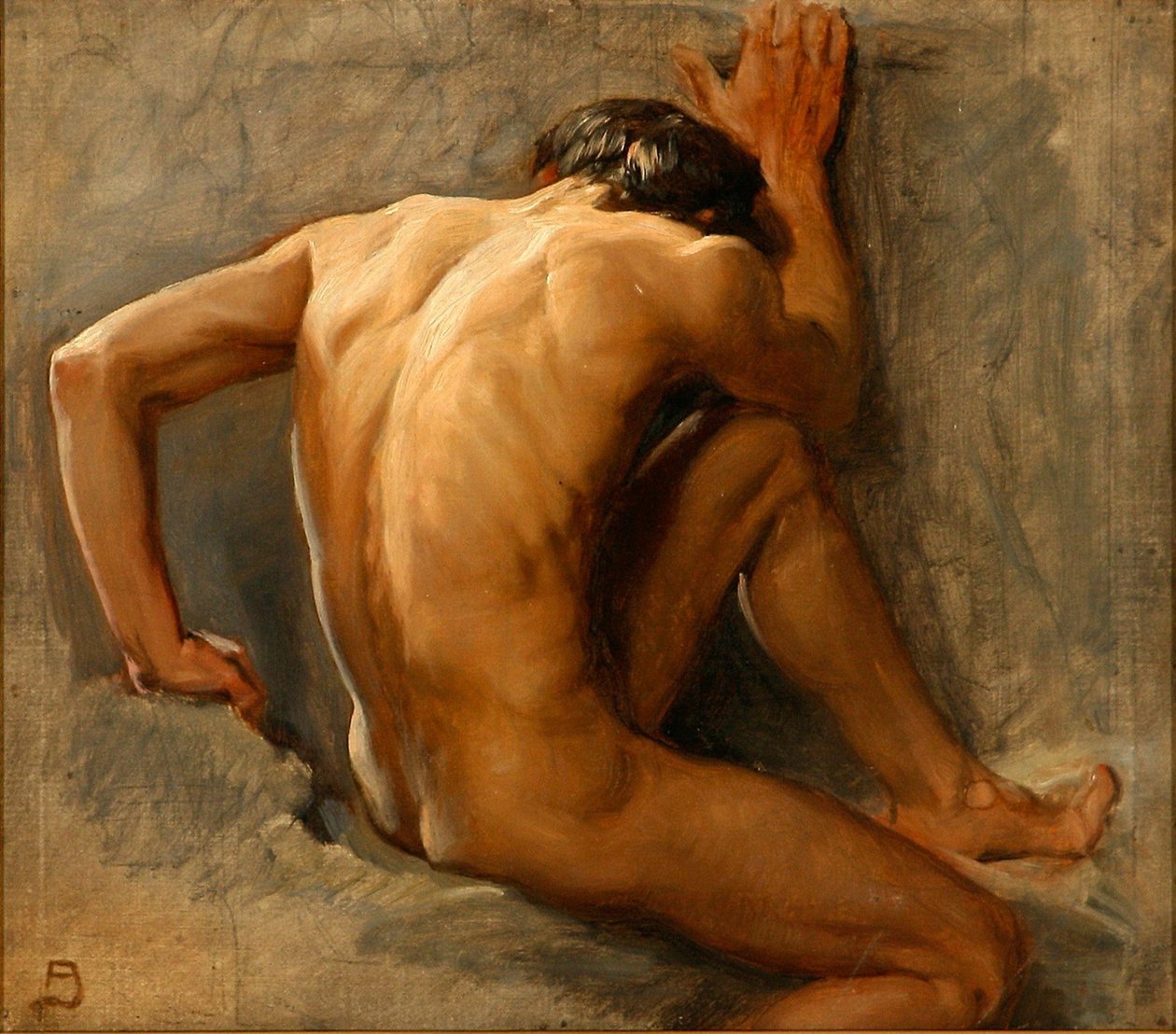 Estudio de un hombre desnudo de August Jerndorff