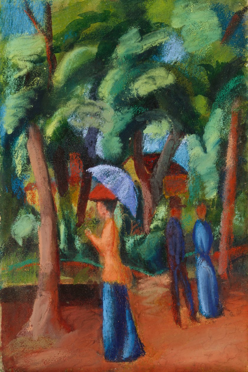 Un paseo en el parque, 1914 de August Macke