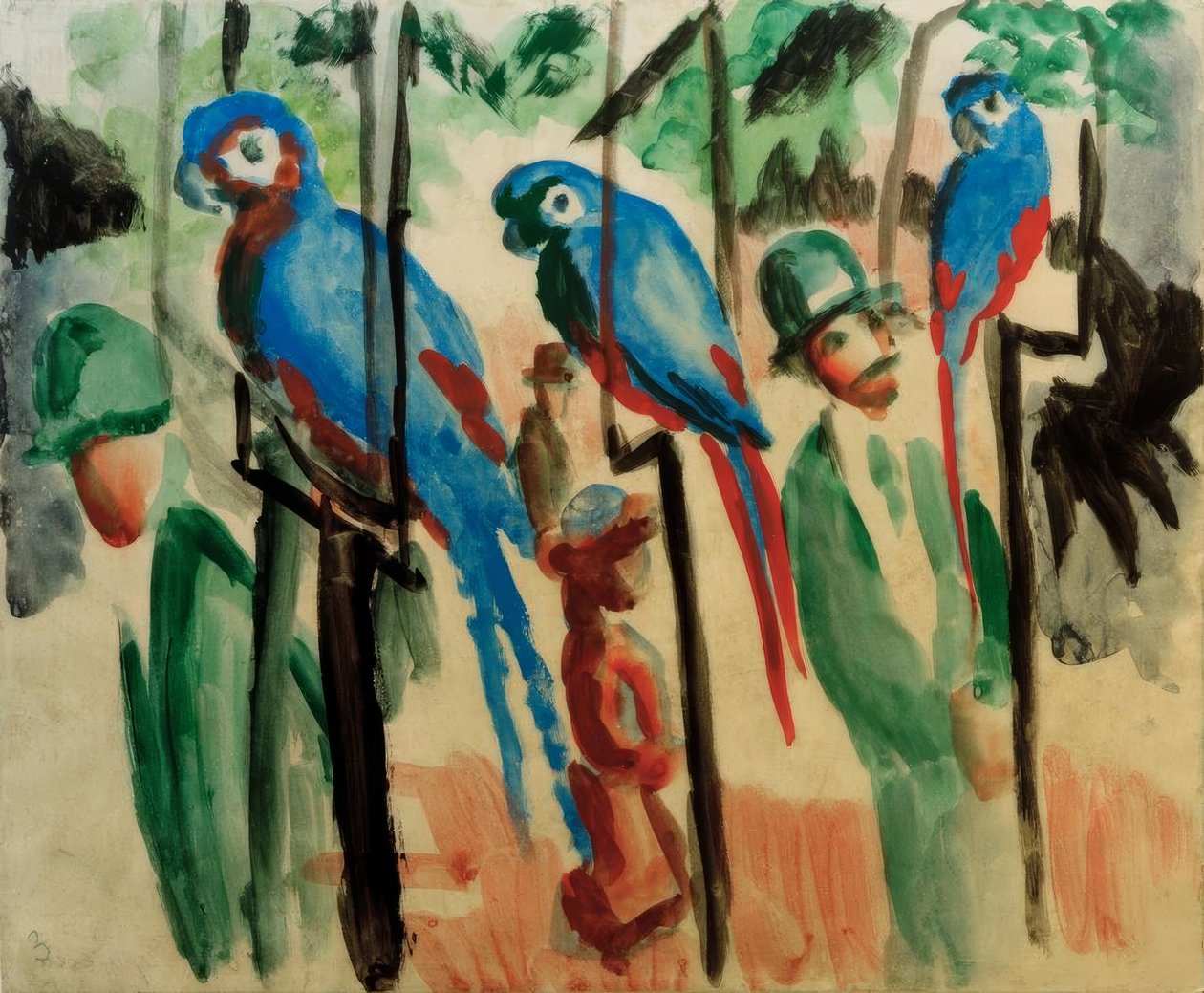 Con los loros de August Macke
