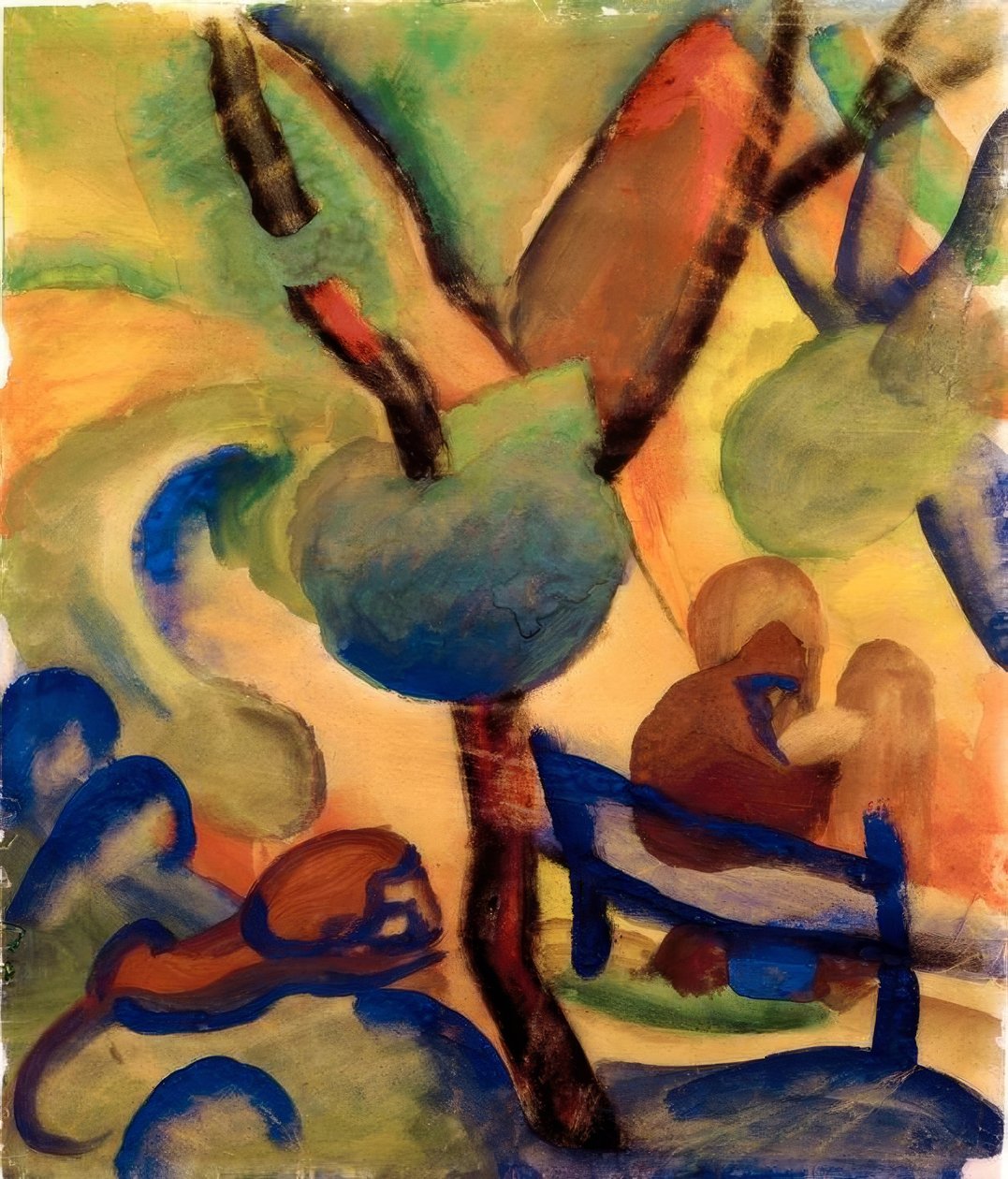 Ermitaño con león (Jerónimo) de August Macke