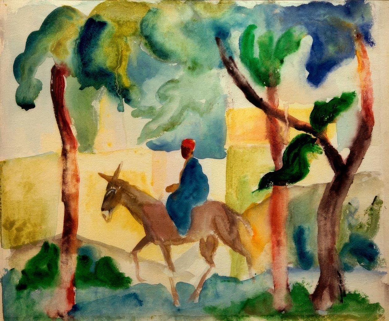 Jinete de burro de August Macke
