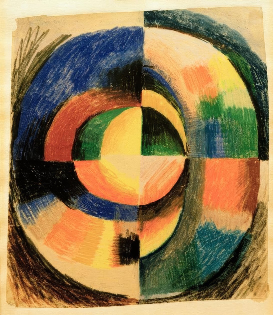 Círculo cromático II (grande) de August Macke