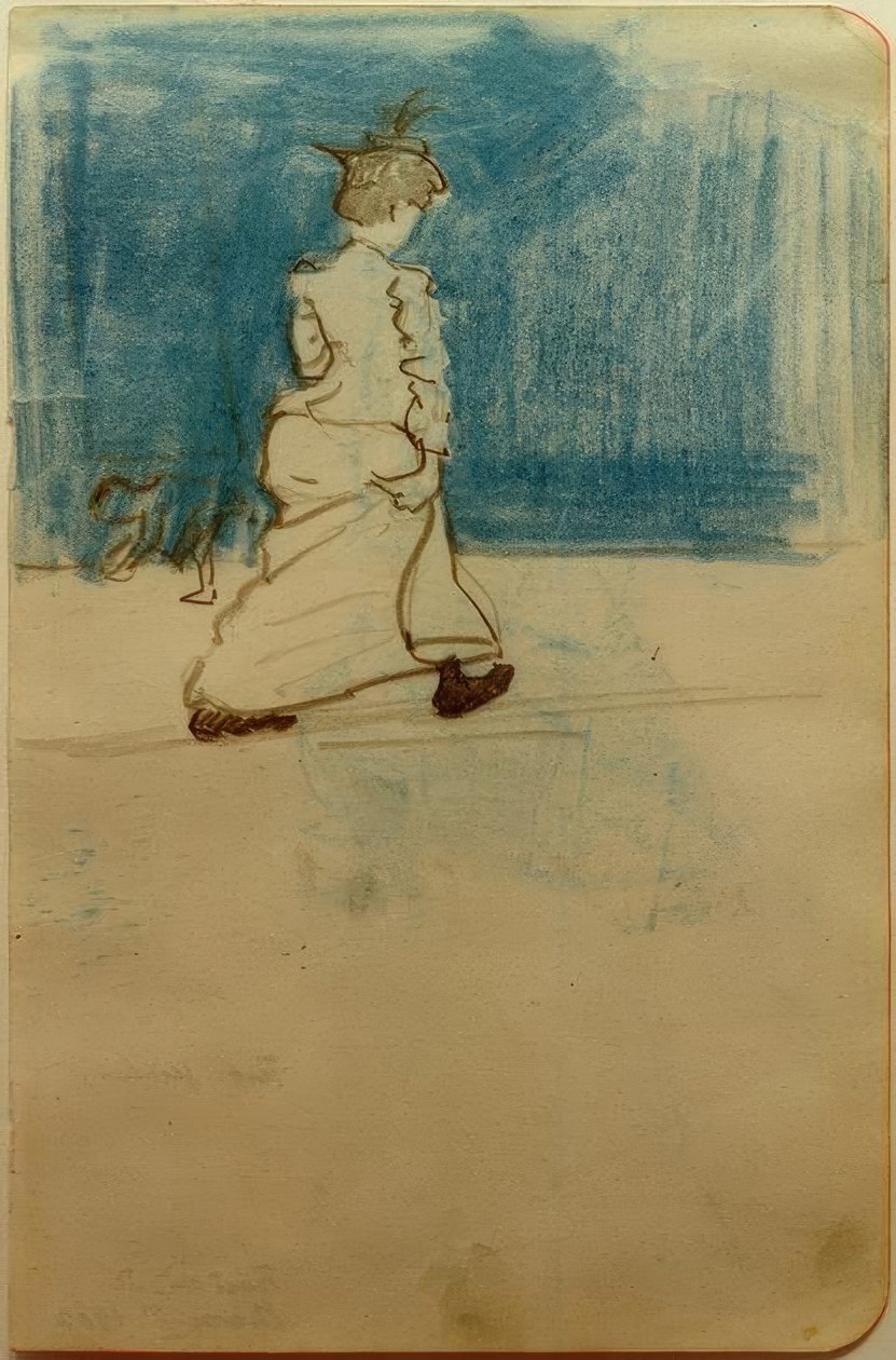 Mujer en la calle II de August Macke