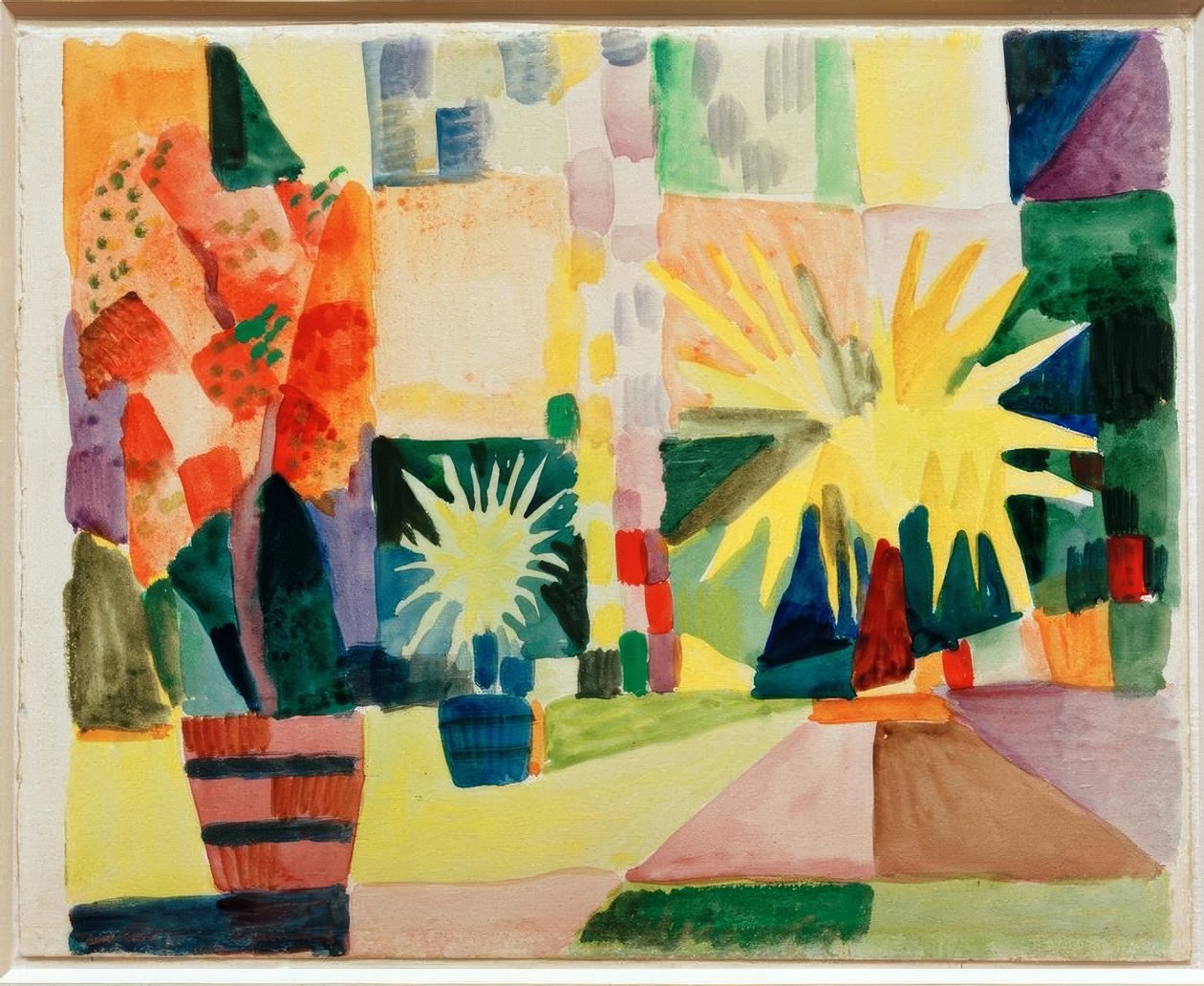 Jardín en el lago Thun de August Macke