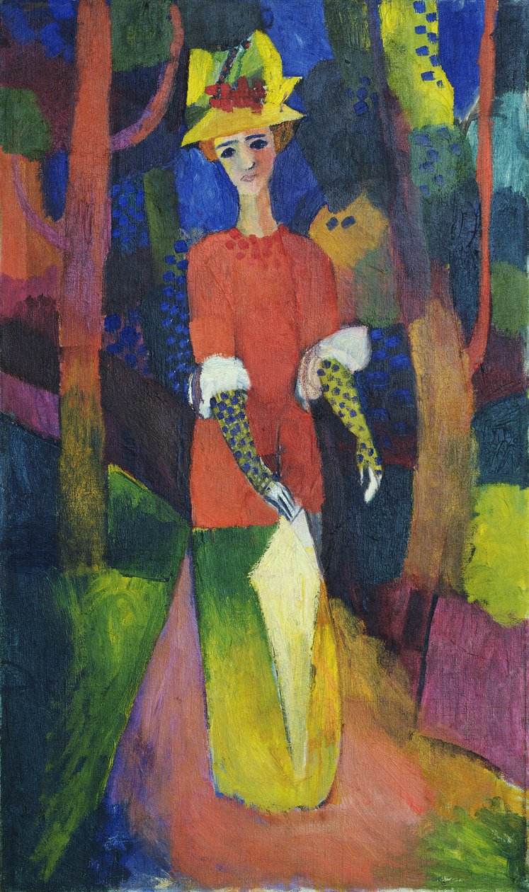 Dama en un parque de August Macke